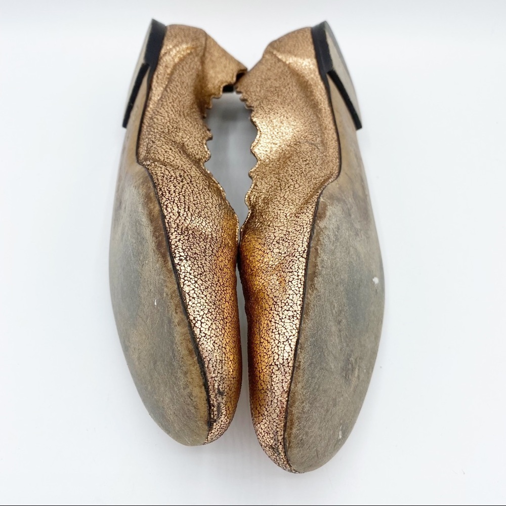 CHLOE Pink Gold Ballerina Flat 39 - Picture 5 of 7